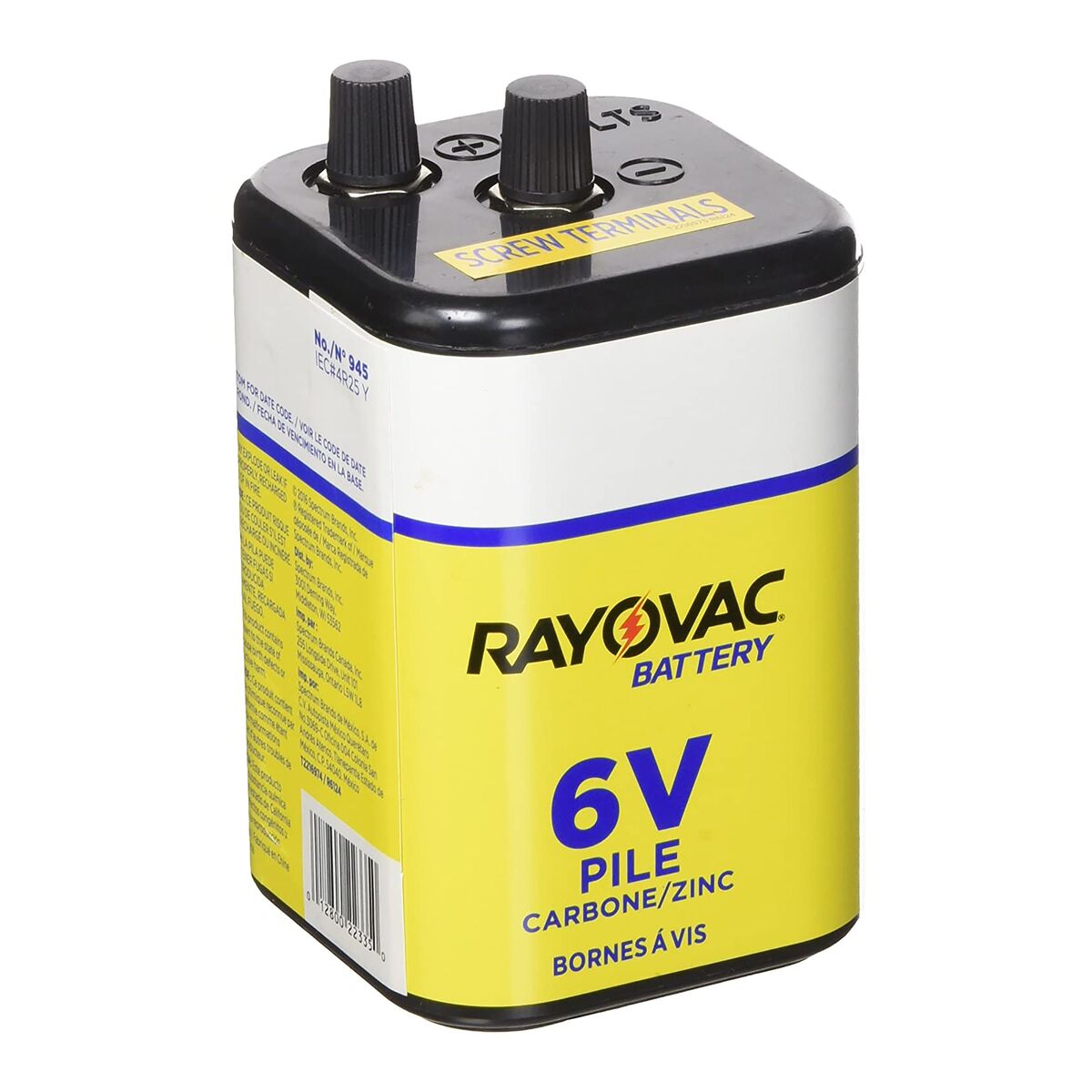 RAYOVAC Rayovac 6V Alkaline Heavy Duty Battery Black RAYOVAC All